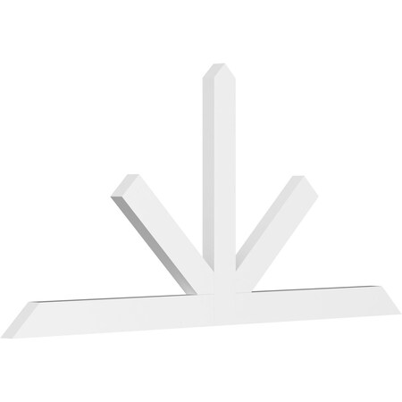 Ekena Millwork Saratoga Architectural Grade PVC Gable Bracket, 72"W x 33"H x 2"D x 4"F, 11/12 Pitch GBP072X33X0204SAR00